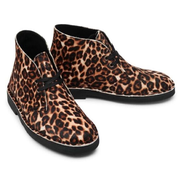 Clarks Desert Boot 2 Womens Ankle Boot Leopard Print - Picture 1 of 9